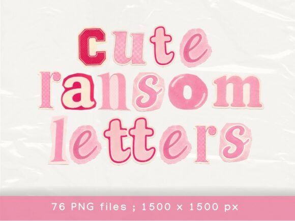 Download Ransom Letters, Pink Cutout Alphabet - Alphabet Collection
