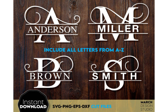 Download Alphabet Split Monogram Bundle Letters - Alphabet Collection