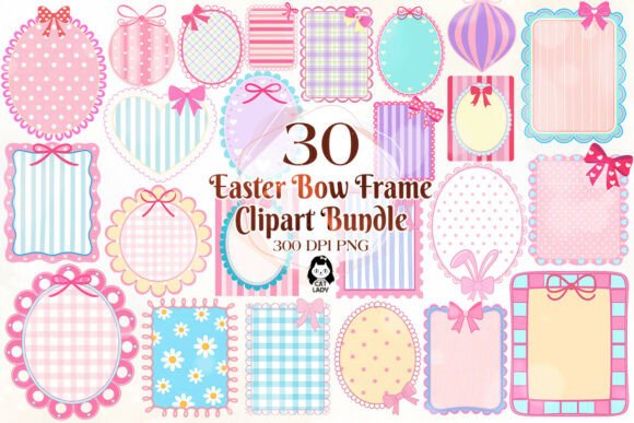 Download Coquette Easter Day Bow Frame Bundle - Easter day Collection