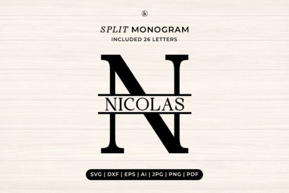 Download Split Monogram SVG | a-Z Alphabet Font - Alphabet Collection