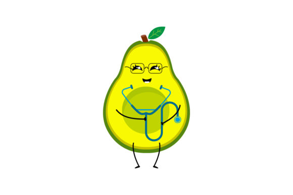 Download Kawaii Fruit Avocado Illustration - Avocado illustration Collection
