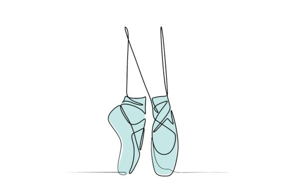 Download Ballet Dancing Shoes Line Art - Shoes line art Collection