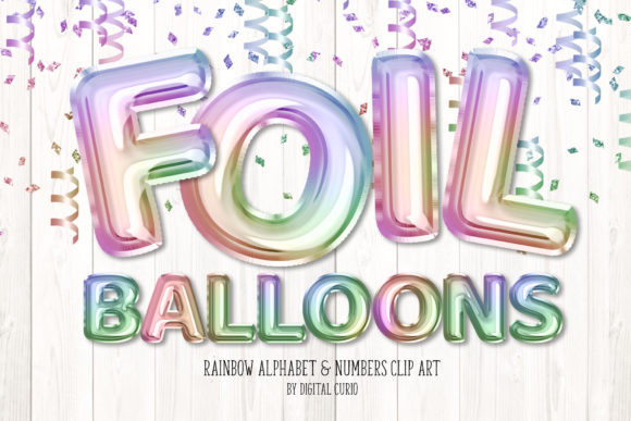 Download Rainbow Foil Balloon Alphabet Clipart - Alphabet Collection