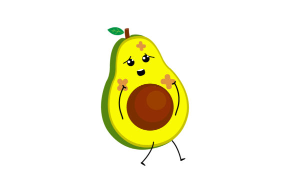 Download Kawaii Fruit Cute Avocado Illustration - Avocado illustration Collection