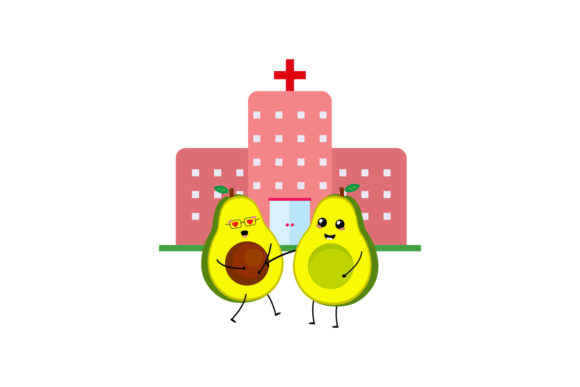 Download Kawaii Fruit Cute Avocado Illustration - Avocado illustration Collection