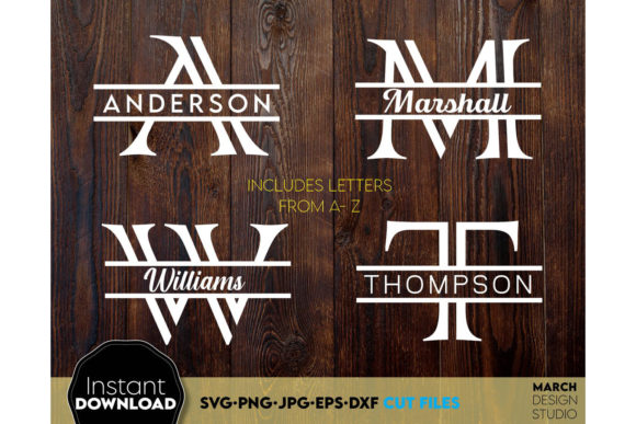 Download Alphabet Split Monogram Bundle Letters - Alphabet Collection